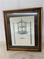 FRAMED AND MATTED ALBEMARLE TOWN CLOCK PRINT