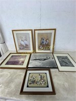 6 FRAMED PRINTS 5 ARE MATTED