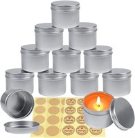 KELYDI 4 Oz Metal Tins - 12 Pcs x2