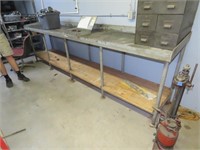Large Metal Work Table