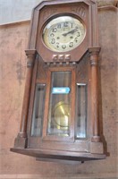 Ant. Radford Clock in Oak Case w/ Pendulum