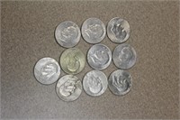 Lot of 10 Clad Ike dollars