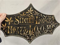 APROX 9"X14" STAINED GLASS STYLE SIDNEY LODGE