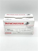 (100) Rounds 40 S&W, Winchester 165 Gr FMJ