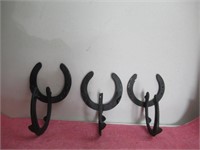 Primitive Horse Shose Made Into Wall Hangers