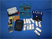 45pc power bit set, gloves, first aid kit, etc