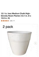 Medium Chalk High- Density Resin Planter