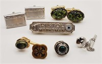 (H) Cuff Links Tie Tacks and more (1/4" to 1-6/8"