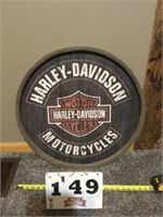 Wood Harley Davidson 24" diameter sign