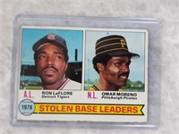 1979 Topps Baseball Card #4 - '78 Stolen Base Ldrs