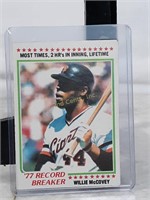 1978 Topps Baseball Card #3 - Willie McCovey