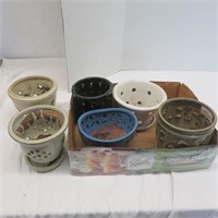 Orchid Pots - Ceramic - 6 Items