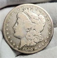 1890-CC Morgan Silver Dollar