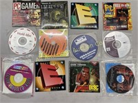 12 vintage PC games, samplers, etc, various