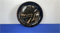 LARGE POTTERY ARTIST SIGNED CHARGER