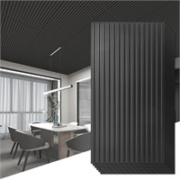 Art3d 12-Pack 3D Wall Panels Black 24x48.