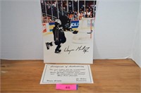 Wayne Gretzky Hall of Famer Autographed 8 X 10