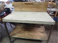 Metal Rolling Shop Cart - Contents Not Included -