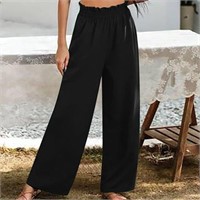 Lightweight Cotton Wide Leg Pants - Size XXL