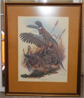 Signed/Numbered Ring-Necked Pheasant Art - 38x30