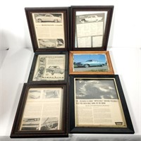 (6) Framed Automobile Articles
