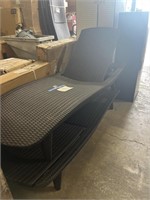 Outdoor lounge chairs 2 ct 1 damaged