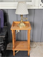Maple Telephone Stand, Swing Arm Lamp