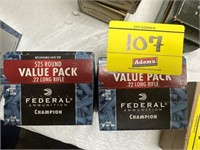 (2) BOXES OF FEDERAL AMMUNITION 525 ROUND .22