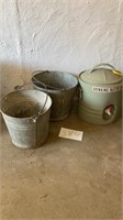 Galvanized buckets & water container