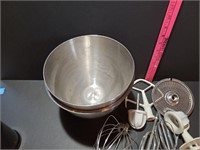Kitchen Aid Mixing Bowl and Accessories