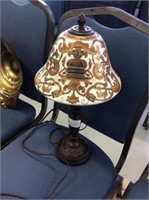 Lamp with white decorative shade