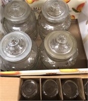 Glass Jars With Lids, Set Of Glasses