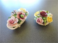 Pair Royal Aderly & Radnor Porcelain Flowers