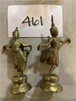 VtgThai Gilt  Figurine Brass Bronze Gold Metal