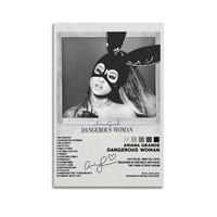 YDXHANW Ar Iana DANGEROUS WOMAN Album Cover Signed