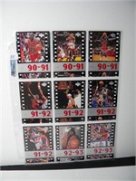 (9) Michael Jordan Cards various years 90's &
