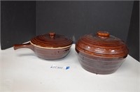 Two Marcrest Stoneware w/lids. One Vintage