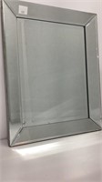 Beveled glass mirror with angled sides, 16x20
