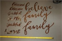 Blessed - Family - Faith - Home-Grateful Cut Outs