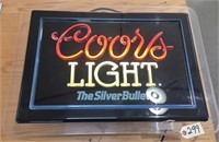 "Coors Light" Lighted Sign
