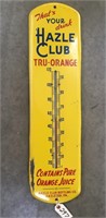 "Hazle Club Tru-Orange" Metal Thermometer