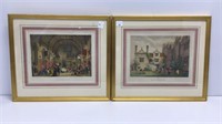 Joseph Nash prints in matching frames. Each frame