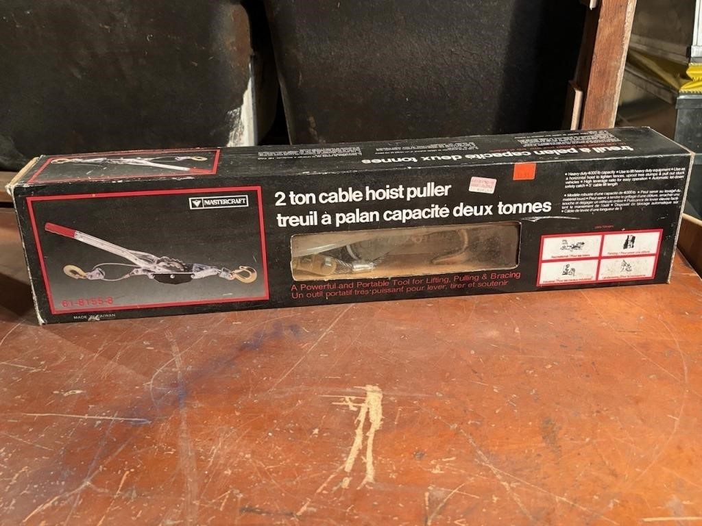 Mastercraft 2 Ton Cable Hoist Puller in Box
