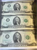 Three $2 Notes