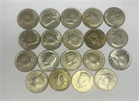 Set of 19 Kennedy Half Dollars
