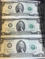 Three $2 Notes