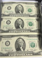 Three $2 Notes