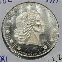 Vintage 1981 Silver .999 1oz Lady