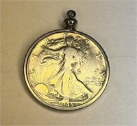 1945 Liberty Half Dollar Pendant