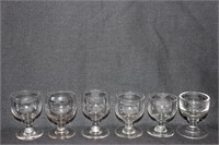 Six Various Victorian Pub Glasses,